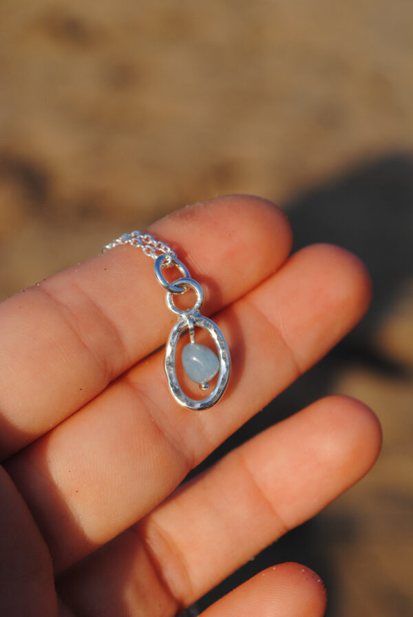 Colgante Gota Aguamarina - Imagen 2