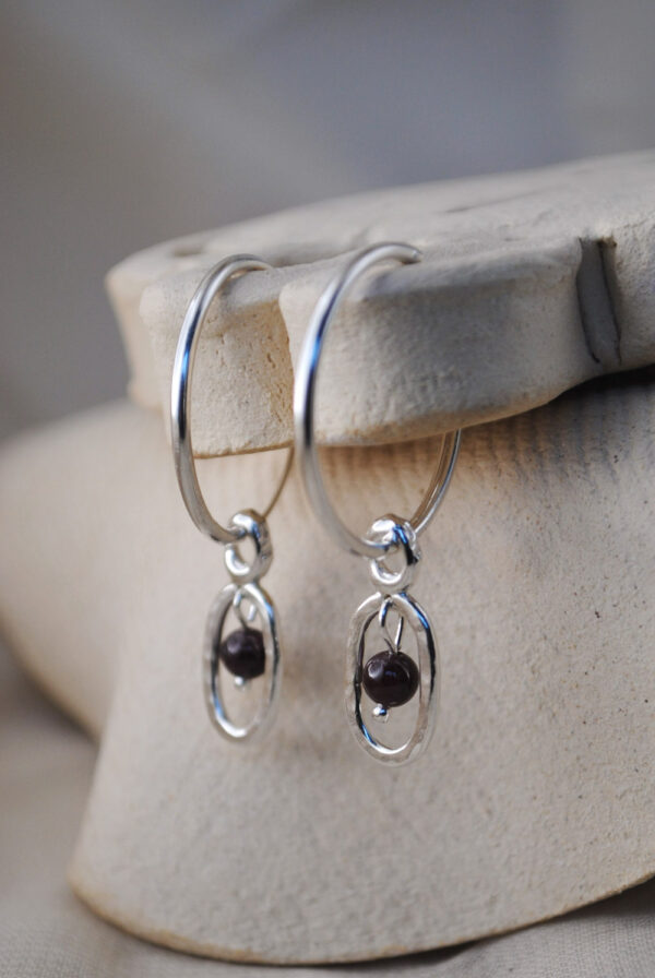 Aros Gotas Granate - Imagen 2